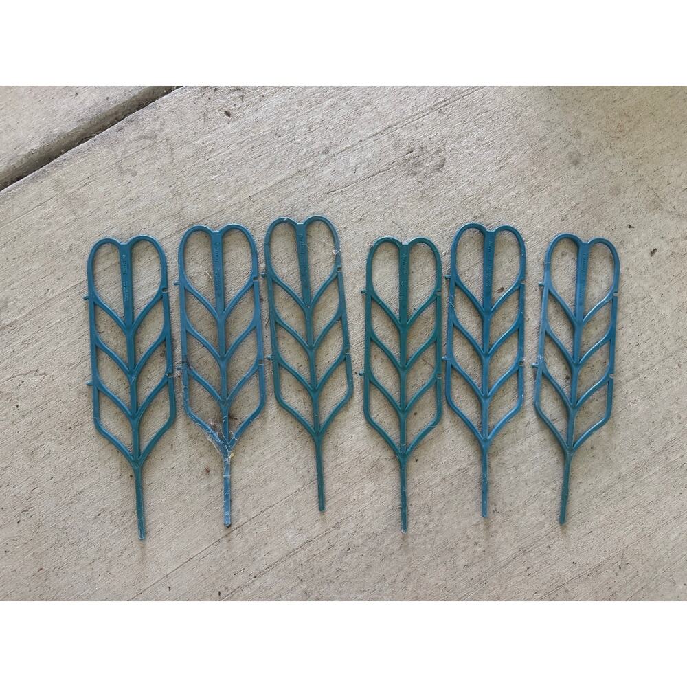PeerBasics Indoor Plant Trellis 6 Pack Green Climbing Vine Support Leaf Shape